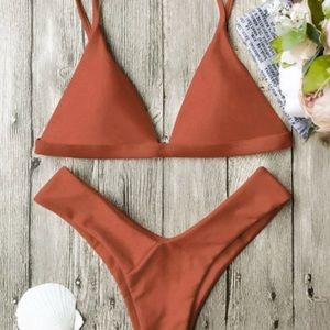 Brand New burnt orange Zaful bathing suit